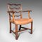 Irischer Vintage Vintage Art Deco Leiter Stuhl aus Leder 1