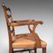 Vintage Irish Art Deco Ladder Back Study Chair in Leather 9