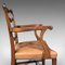 Vintage Irish Art Deco Ladder Back Study Chair in Leather, Image 9