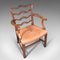 Irischer Vintage Vintage Art Deco Leiter Stuhl aus Leder 7
