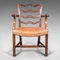 Irischer Vintage Vintage Art Deco Leiter Stuhl aus Leder 8