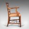 Vintage Irish Art Deco Ladder Back Study Chair in Leather 4