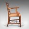 Vintage Irish Art Deco Ladder Back Study Chair in Leather, Image 4