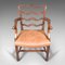 Vintage Irish Art Deco Ladder Back Study Chair in Leather, Image 2