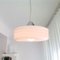 Small Art Deco Pink Ribbed Opaline Glass Pendant Lamp, 1950s 5