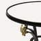 Tavolino da caffè in ferro battuto con testa di ariete in ottone e ripiano in marmo, Immagine 4
