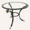 Wrought Iron Coffee Table with Brass Ram's Head and Hooves & Marble Top 5