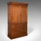 Antique English Victorian Linen Press Cupboard in Walnut, London, 1890 1