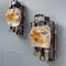 Brutalist Metal and Glass Sconces, 1970s, Set of 2 6
