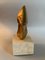 Miniature Brazilian Oval Bronze & Travertine Sculpture by Domenico Calabrone, 1970s 4