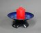 Blue Enamel Candlestick from Expertic, Germany, 1960s 5