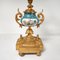 French Ormolu and Porcelain Mantel Clock and Candelabra, 19th Century, Set of 3 17