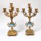 French Ormolu and Porcelain Mantel Clock and Candelabra, 19th Century, Set of 3 15
