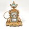 French Ormolu and Porcelain Mantel Clock and Candelabra, 19th Century, Set of 3 5