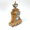 French Ormolu and Porcelain Mantel Clock and Candelabra, 19th Century, Set of 3 7