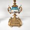 French Ormolu and Porcelain Mantel Clock and Candelabra, 19th Century, Set of 3 13