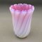 Italian Pink & White Murano Art Glass Flower Vase by Archimede Seguso 1