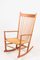 Mid-Century Scandinavian Rocking Chair in Oak by Hans Wegner for FDB, 1950s, Image 1