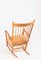 Mid-Century Scandinavian Rocking Chair in Oak by Hans Wegner for FDB, 1950s, Image 3