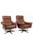 Swedish Leather Lounge Chairs, 1970s 1