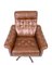 Swedish Leather Lounge Chairs, 1970s 4