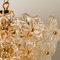 Glass and Brass Floral Three Tier Light Fixture from Hillebrand, 1970s, Set of 2, Image 14