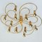 Leola Sculptural Brass 13-Light Ceiling or Wall Flush Mount, 1970s, Set of 2 14