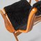 Chaise Lamino en Peau de Mouton par Yngve Ekström pour Swedese 11