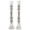 Crystal Vases with Silver Decoration, Set of 2 1