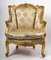 Carved and Gilded Wood Bergère Armchairs, Set of 2 7
