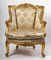 Carved and Gilded Wood Bergère Armchairs, Set of 2, Image 7