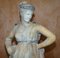 Garden Stone Statue of Lady on Plinth Bronze Pewter 4