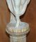 Garden Stone Statue of Lady on Plinth Bronze Pewter 6