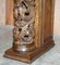 Antique Hand Carved Solid Elm Fireplace Column, 1880s 13