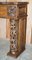 Antique Hand Carved Solid Elm Fireplace Column, 1880s 6