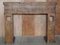 Antique Hand Carved Solid Elm Fireplace Column, 1880s 16