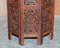 Antique Hand Carved Hardwood Octagonal Side Table 5