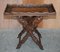 Antique Hand Carved Serving Tray Table, 1880s 3