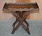 Antique Hand Carved Serving Tray Table, 1880s, Image 3