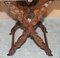 Antique Hand Carved Serving Tray Table, 1880s 6