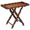 Antique Hand Carved Serving Tray Table, 1880s, Image 1