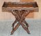 Antique Hand Carved Serving Tray Table, 1880s, Image 12