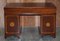 Antiker viktorianischer Schreibtisch aus ochsenblutrotem Leder 15