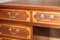Antiker viktorianischer Schreibtisch aus ochsenblutrotem Leder 6