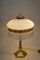Art Deco Table Lamp with Opal Glass Shade and Glass Sticks, 1920s 5