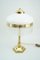 Art Deco Table Lamp with Opal Glass Shade and Glass Sticks, 1920s 6
