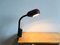 Industrial Russian Red and Black Lacquered Metal Clamp Desk Gooseneck Lamp, 1980s 6