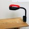 Industrial Russian Red and Black Lacquered Metal Clamp Desk Gooseneck Lamp, 1980s 7