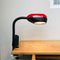 Industrial Russian Red and Black Lacquered Metal Clamp Desk Gooseneck Lamp, 1980s 5