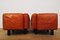 Canapés et Poufs en Cuir Orange Marius & Marius par Mario Marenco pour Arflex, 1970s, Set de 3 4